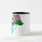 Levendige Glitch Hibiscus - Modern Botanische Kuns Mok (Midden)