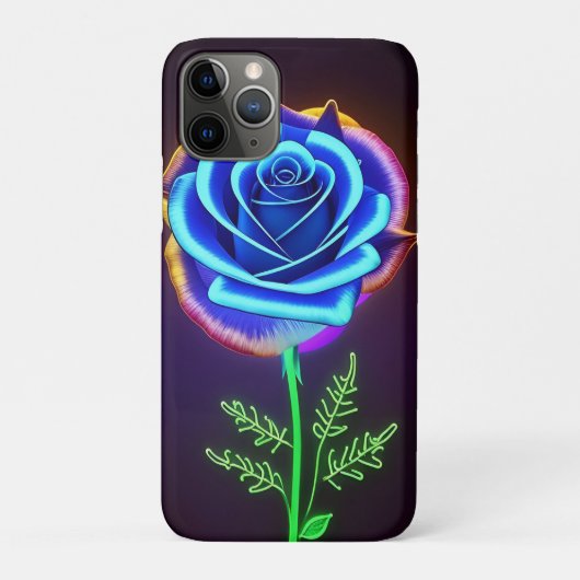 Levendige gloeiende bloem met neonaccenten Case-Mate iPhone case (Achterkant)