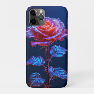 Levendige gloeiende bloem met neonaccenten Case-Mate iPhone case