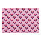 Levendige gloeiende harten Kussenslopen & Shams (Achterkant)