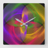 Levendige Glossy Circle geometrische wandklok (Voorkant)