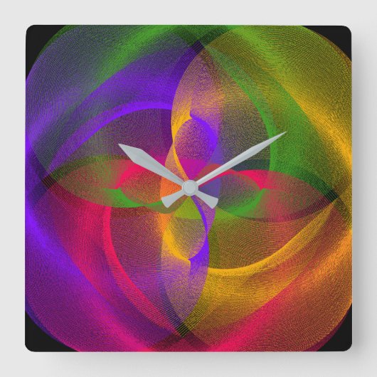 Levendige Glossy Circle geometrische wandklok (Voorkant)