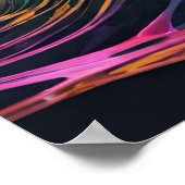 Levendige golf van meerdere kleuren poster (Hoek)