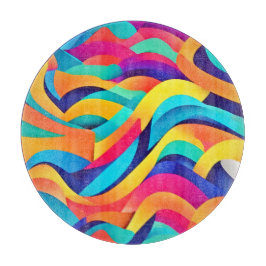 Levendige Golfende Abstracte Kunst Snijplank