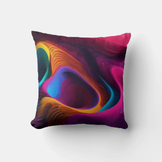 Levendige golven van kleur kussen