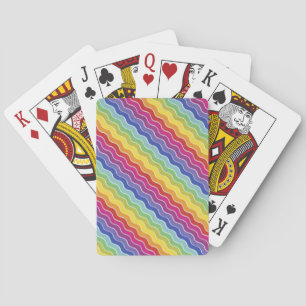 Levendige golven van kleur pokerkaarten