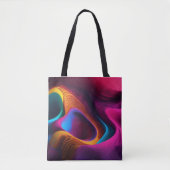 Levendige golven van kleur tote bag (Voorkant)