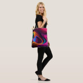 Levendige golven van kleur tote bag (Op model)