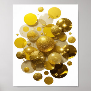 Levendige Goud GOUDEN SPARKELS Poster