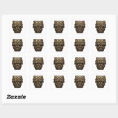 Levendige Goud HOND MOEDER Decal Kunst Vierkante Sticker (Vel)