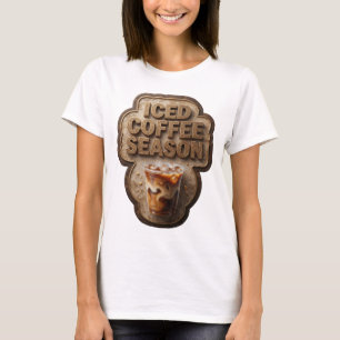 Levendige Goud IJSTIJD COFFEE Grafisch ontwerp T-shirt