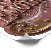 Levendige Goud RAW EMOTIE Grafisch ontwerp Poster (Hoek)
