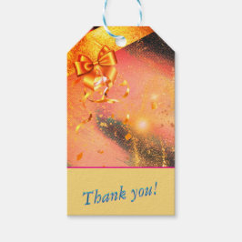 Levendige gouden aangepaste cadeaubijsluiters cadeaulabel