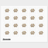 Levendige Gouden Abstract Sticker Grafisch (Vel)