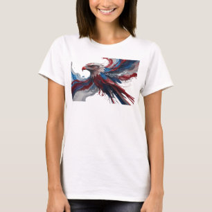 Levendige Gouden Abstracte Adelaar Origineel Ontwe T-shirt