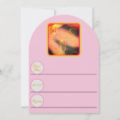 Levendige gouden bruids douche uitnodiging (Achterkant)