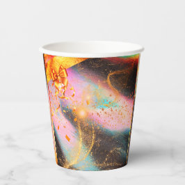 Levendige gouden feestbekers papieren bekers