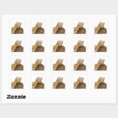 Levendige Gouden HAND VAN GELD Sticker Motief (Vel)