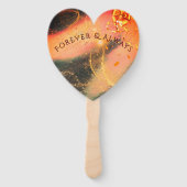 Levendige gouden handventilator handwaaier (Achterkant)