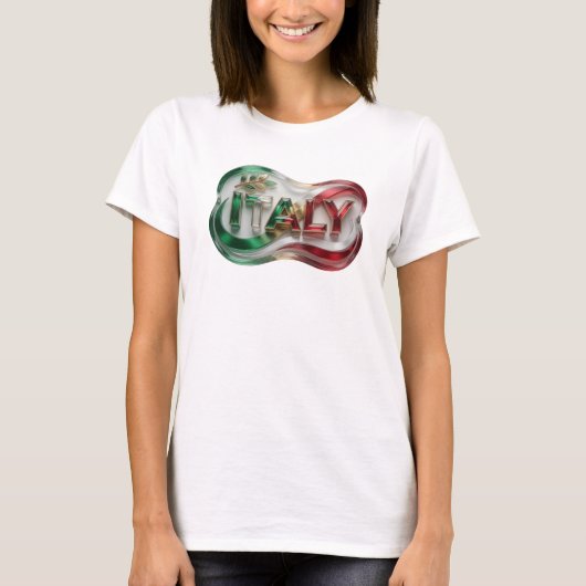 Levendige Gouden ITALY T-shirt (Voorkant)