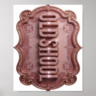 Levendige Gouden MODEWINKEL Grafisch ontwerp Poster