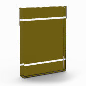 Levendige gouden olijf strakke witte accentstrepen fotoblokken (Links)