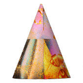 Levendige gouden Petten Feesthoedjes (Achterkant)