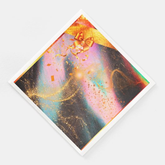 Levendige Gouden Strik Servet (Hoek)