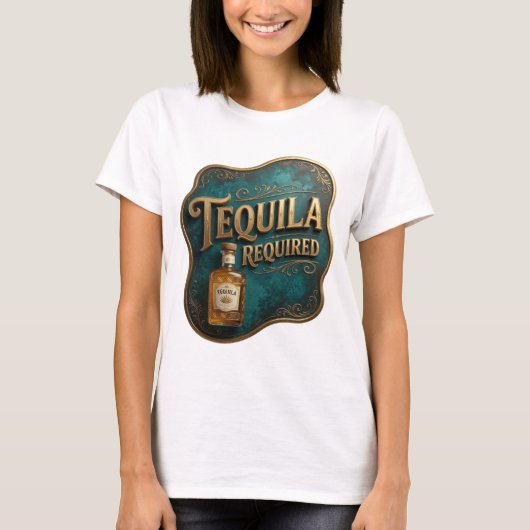 Levendige Gouden TEQUILA NODIG T-shirt v2 (Voorkant)