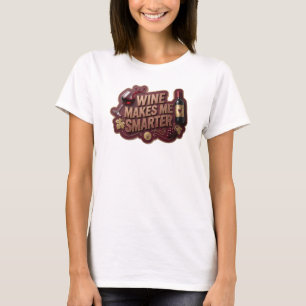 Levendige Gouden WIJN MAKT ME SLIMMER Maatwerk T-s T-shirt