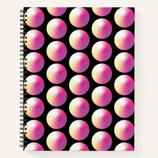 Levendige gradiënt parelcirkels. notitieboek (Voorkant)