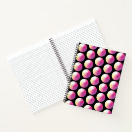 Levendige gradiënt parelcirkels. notitieboek