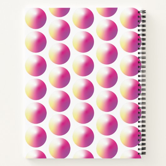 Levendige gradiënt parelcirkels. notitieboek (Achterkant)