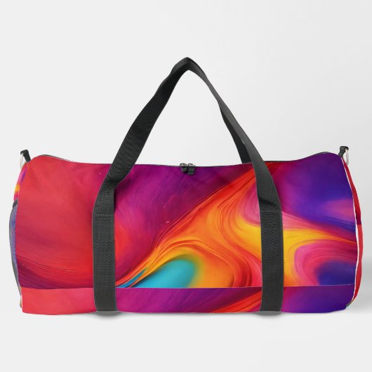 "Levendige Gradient Splash Bag Texture: Plunjezak (Achterkant)