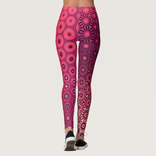 Levendige gradiënt Starburst Pattern Leggings (Achterkant)