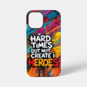 Levendige Gradiënt Typografische Create Helden iPhone Hoesje (Achterkant)