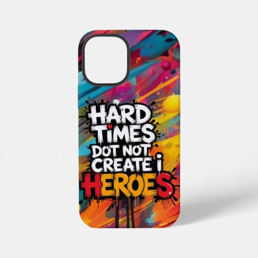 Levendige Gradiënt Typografische Create Helden  iPhone Hoesje (Achterkant)