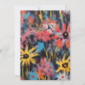 Levendige graffiti bloemen kunst feestdagenkaart (Voorkant)
