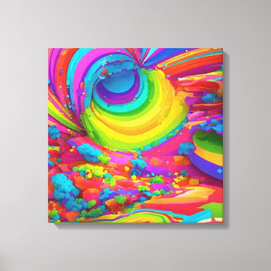 Levendige Graffiti Burst - Kleurrijke Pop Art Canv Canvas Afdruk (Voorkant)