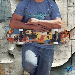 Levendige Graffiti-Geïnspireerde Kunst met Krachti Persoonlijk Skateboard