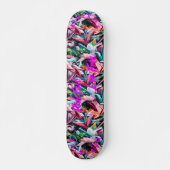 Levendige graffiti met roze 'Ride Fast Live Free' Persoonlijk Skateboard (Voorkant)