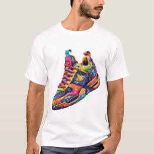 Levendige Graffiti Spat Esthetische Straatmode Sne T-shirt