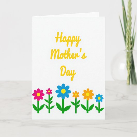 Levendige Grafische Bloemen Kaart (Voorkant)