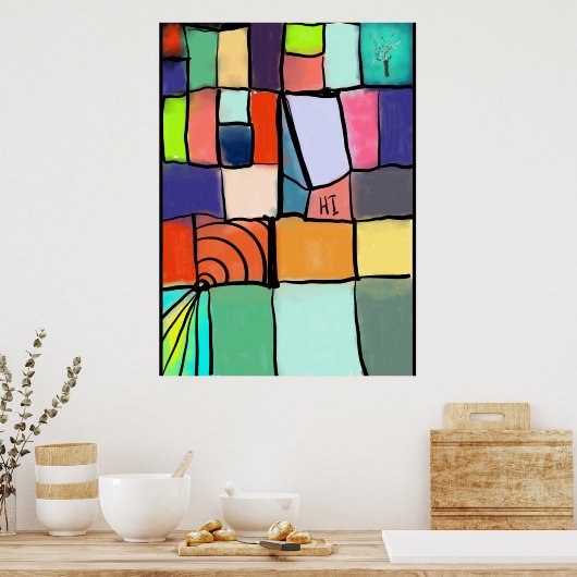 Levendige grillen poster (Keuken)