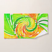 Levendige groen-Oranje wervelkunst Bad Handdoek (Handdoek)