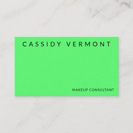 Levendige Groene Beauty Make-up Hair Consultant Visitekaartje