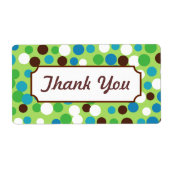 Levendige groene dank voor uw labels (Voorkant)