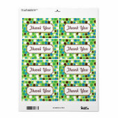 Levendige groene dank voor uw labels (Full Sheet)