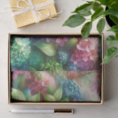 Levendige groene en roze Hydrangea Decoupage Tissuepapier (Geschenk)