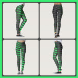 Levendige groene en zwarte strepen leggings<br><div class="desc">Deze leuke leggings zijn voorzien van felgroene strepen zoals neonlichten in het donker en markeren de voorkant met een gedempt zwart op zwart patroon op de achterkant. Een energiek,  technisch,  maar geavanceerd ontwerp dat echt uniek is. Dit afbeelding is origineel fotografie door JLW_PHOTOGRAPHY</div>